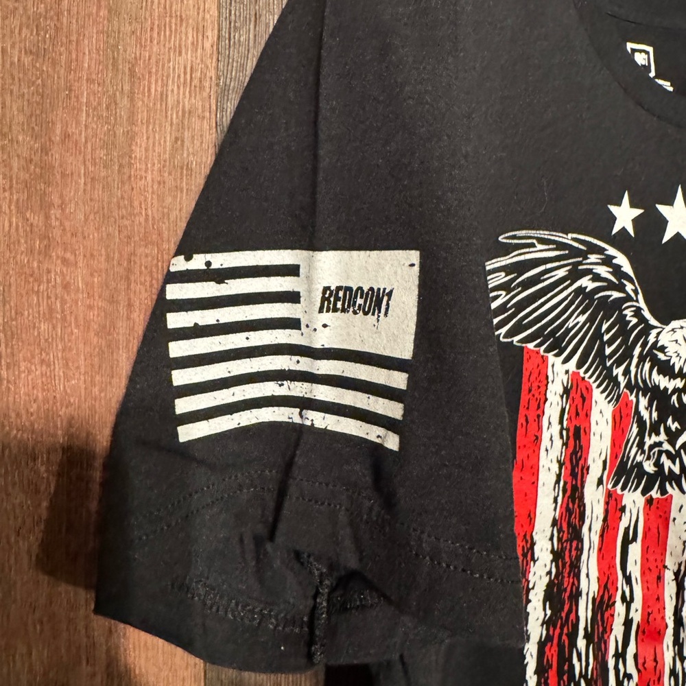 Redcon1 Men’s Large Eagle Flag T-shirt Black NWOT - Picture 4 of 7
